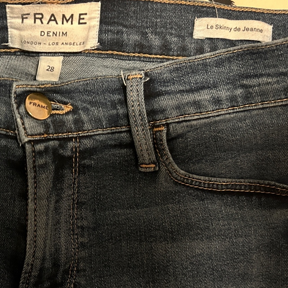 FRAME Le Skinny de Jeanne Jean size 28 blue Baldwin denim $198 EUC